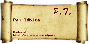 Pap Tábita névjegykártya